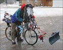 Un vélo chasse-neige